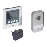 Legrand, 2 Kablolu Bağlantılı Görüntülü Kapı İnterkom Sistemi, 4,3 İnç Renkli Monitör Ve Geniş Açılı Kamera, 1/2 Aile Evi Seti, 369110