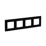 Legrand 3414971114319 768674 Raventi Siyah Dörtlü Yatay Çerçeve