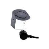 Legrand 694506 Kablosuz Şarjlı USB A+C Çıkışlı 2'li Köşe Priz Şarj Istasyonu 2m - Beyaz - Gri