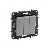 Legrand 768203 3'lü Raventi Alüminyum Anahtar