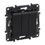 Legrand 768303 Raventi Füme Üçlü Anahtar