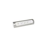 LEGRAND GRUP PRİZ 3X2P+T USB TİP A VE C - Beyaz-Grı