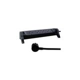 LEGRAND GRUP PRİZ 4X2P+T ROTFIX 4 SOKETLİ 3M - Siyah
