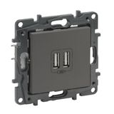 Legrand Raventi Serisi Titanyum 2'li USB Şarj Priz