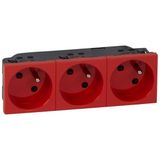 Legrand Sistem Armada 3X2P+T Fransız Stand.(Ups) Priz - 45º Açılı- 278173L I