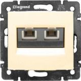 Legrand Valena Krem 2*4 Telefon Prizi (Çercevesizdir)
