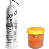 Lehim Teli Tüp 5 Kanallı Tüp Lehim Teli + Lehim Pastası