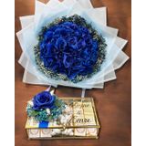 Leia Gold Söz Nişan Kız İsteme Çikolatası ve İsteme Çiçeği Seti