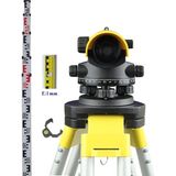 Leica NA524 Otomatik Nivo Seti, Alüminyum Sehpa ve 5m Teleskobik Mira ile Yüksek Hassasiyet