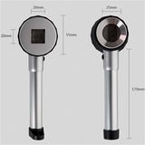 Leidory 10X Optik Ölçekli Metal El Büyüteç Cam Lens 3 LED Işıklı Fermuarlı Eva Çantalı