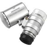 Leidory 60X Mini Cep Mikroskop Led+Uv Işık Kuyumcu Antikacı Büyüteç 9882