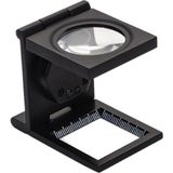 Leidory LED Işıklı Lup Mercek Metal Katlanır Ölçekli Kılıflı Büyüteç