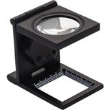 Leidory Lup Mercek Metal Katlanır Ölçekli Kılıflı Büyüteç