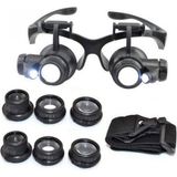 Leidory Nikula-Gözlük Modeli 10X 15X 20X 25X Lens,2led Işıklı,büyüteç 9892-G