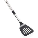 LEIFHEIT 3022 mutfak spatulası Proline | Isıya dayanıklı paslanmaz çelik ve naylon kızartma spatulası, oval sap, tavaya zarar vermez, masada servis için idealdir