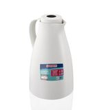 Leifheit Termos Harmonic 1L, cam şişe, beyaz | 24 saat sıcak, 36 saat soğuk, aroma basınçlı kilit, sızdırmaz vidalı kapak, ergonomik sap, BPA içermez, kahve/çay