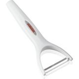 Leifheit Y soyucu ComfortLine serisi, rahat kullanım için ergonomik saplı soyucu, kuşkonmaz soyucu, patates soyucu, sebze soyucu, kolay temizlik, beyaz