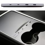 Leikaendi Hızlı Şarj Geri Çekilebilir Kablolar ile Tesla Merkezi Konsol için Araba USB Hub Şarj Cihazı Telefon Şarj Cihazı Yerleştirme İstasyonu Aksesuarları (Model 3 2021-2023 ve Model Y 2021-2024)