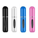 Leikedun 4 ADET Parfüm Püskürtücü Şişe 5 ml Mini Doldurulabilir Sprey Taşınabilir Sıvı Koku Şişesi Görsel Pencereli Boş Seyahat Şişesi Çanta El Çantası Cep Bavul için