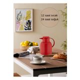 Leila 1 Lt Kırmızı Isı Yalıtımlı Çay Ve Soğuk Su Termosu (İÇİ CAMDIR)