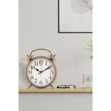 Leila Home Modern Duvar-Masa Saati Bej/Kum Rengi Çerçeve Sessiz Akar