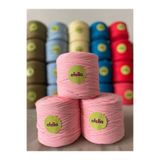 Leila shop ŞEKER PEMBE ÖRGÜ PENYE İP ÇANTA ÖRGÜ İP - (600-650GR) 1 ADET