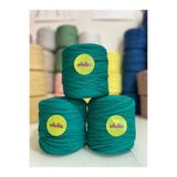Leila shop YEŞİL KOYU ÖRGÜ PENYE İP ÇANTA ÖRGÜ İP - (600-650GR) 1 ADET