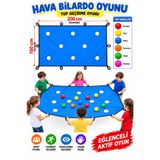 Leiste MAVİ Top Zıplatma Geçirme Takım Oyunu Anaokulu Kreş Eğitici Denge Aktivite Bilardo Oyunu