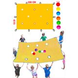 Leiste Top Zıplatma Geçirme Takım Oyunu Anaokulu Kreş Eğitici Denge Aktivite Bilardo Oyunu SARI