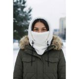 Leiste Wig Kapşonlu Peluş Peluş Kadın Bere Atkı Kadın Polar Boyunluk Şalı Rüzgar Geçirmez Şapka