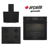 Leisure Siyah 3 Lü Ankastre Set 516 ( Pfl 9944 S - Polc 601 S - Pdly 606-s ) " Arçelik Garantili "