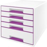 Leitz 52142062 5 Çekmeceli Metalik Mor Wow Evrak Rafı