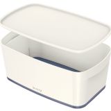 Leitz 52191001 A5 MyBox KapaklıParlak Görünüm Plastik Beyaz Gri Küçük 5 l Saklama Kutusu