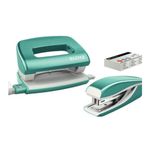 Leitz 55612051 Nexxt Wow Buz Mavisi Mini Zımba ve Delgeç Seti