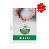 Leitz A5 Şeffaf Poşet Dosya, 10 Adet, 50'li Paket, 6 Delik, Dayanıklı