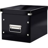 Leitz Click & Store Orta Boy Küp Saklama Kutusu 61090095, Siyah, Metal Kulplu, 260x240x260 mm