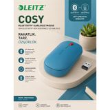 Leitz Cosy Kablosuz Mouse Mavi (Bluetooth & USB) – Ergonomik, Çoklu Bağlantı