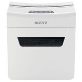 Leitz IQ 3M Premium kağıt öğütücü, P5, ofis ve ev için, mikro kesim, 3 yaprak, 10 l çöp kabı, süper sessiz/kompakt, Protect serisi, beyaz, 80930000