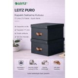Leitz Puro Kapaklı Saklama Kutusu 17 Litre 2'Li Paket Siyah Renk - KOD:61490095