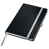 Leitz Style A5 not defteri, kareli, sert kapaklı, 160 sayfa, 80 yaprak, FSC sertifikalı 100 g/m² kağıt, kilit ve yer imi, ofis ve ev ofis için, siyah, 44861094