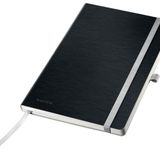 Leitz Style A5 not defteri, kareli, yumuşak kapak, 160 sayfa, 80 yaprak, FSC sertifikalı 100 g/m² kağıt, kilit ve yer imi, ofis ve ev ofis için, siyah, 44881094