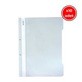 Leitz Telli Dosya, 10 Adet, 50'li Paket, A4, 2 Delikli, Beyaz