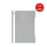 Leitz Telli Dosya, 10 Adet, 50'li Paket, A4, 2 Delikli, Gri