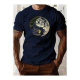 l'eivor Ying Yang Ağaç Tasarım Baskılı Erkek Pamuk T-shirt