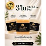 Leke Karşıtı, Aydınlatıcı & Sıkılaştırıcı 3'lü Sabun Bakım Seti | Kojik Asit + Kolajen + Pirinç Yağı 315G