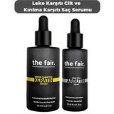 Leke Karşıtı Cilt Serumu Ve Keratin Kırılma Karşıtı Vegan Saç Ve Cilt Bakım Seti