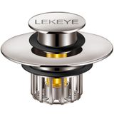 LEKEYE Küvet tıpa | Duş gider saç tutucu | Süzgeçli açılır tahliye durdurucu | Banyo küvet tapası | 1-1/2 ila 1-3/4 inç banyo tahliye deliği için tahliye koruyucusu - fırçalanmış nikel