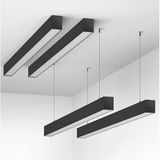 LEKOLED Led Sarkıt Linear Aydınlatma 100 Cm Beyaz Işık (6500 K) 5x8cm Aluminyum Siyah Kasa (3000K GÜNIŞIĞI)