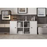 Leksa 2 Kapaklı Raflı Kitaplık 130 Cm Beyaz Ktp-1089-Ç