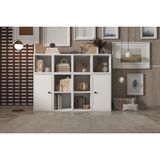 Leksa 2 Kapaklı Raflı Kitaplık 130 Cm Beyaz Ktp-1098-Ç